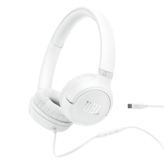 JBL Tune 530C - White - Wired on-ear headphones - Hero