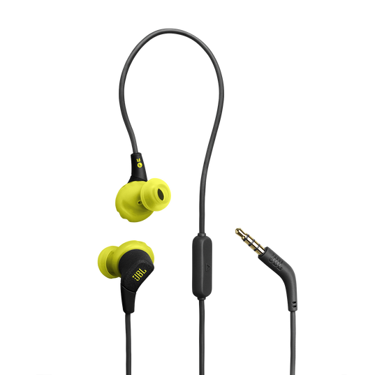 JBL Endurance Run 3 - Black / Lime - Wired Sport Headphones - Hero