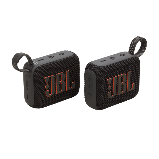 JBL Go 4 Duo - Black - Ultra-Portable Bluetooth Speakers with AirTouch - Hero