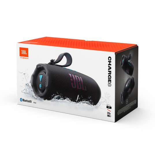 JBL Charge 6 - Black and Orange - Portable waterproof and drop-proof Bluetooth speaker - Detailshot 4