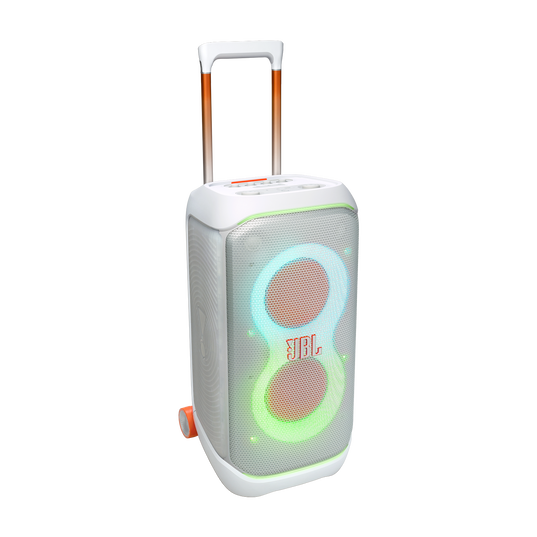 JBL PartyBox Stage 320 - White - Portable party speaker with wheels - Hero