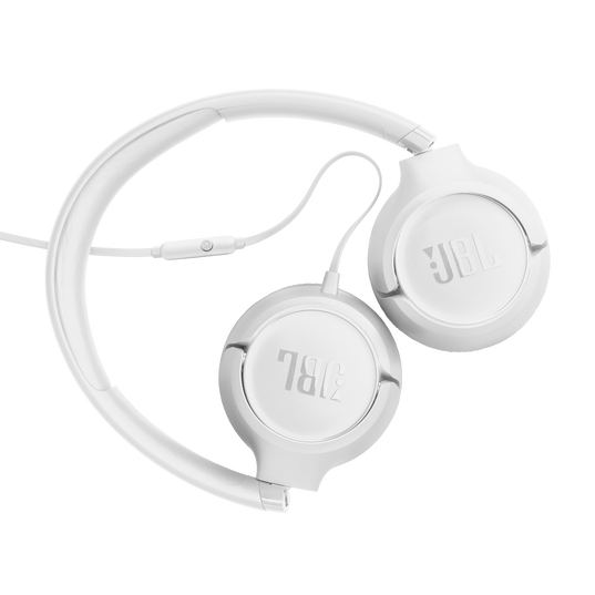 JBL Tune 530 Wired - White - Wired on-ear headphones - Back