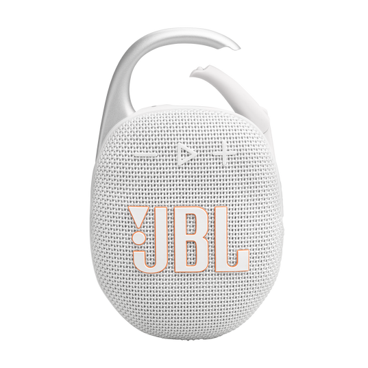 JBL Clip 5 - White - Ultra-portable waterproof speaker - Front