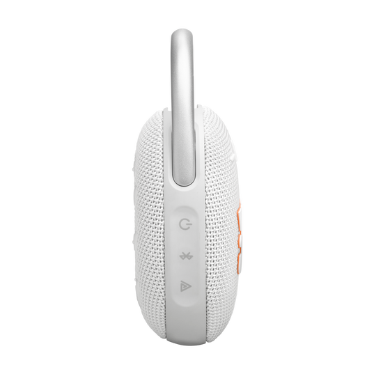 JBL Clip 5 - White - Ultra-portable waterproof speaker - Left
