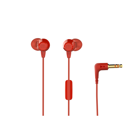 JBL C50HI - Red - In-Ear Headphones - Hero