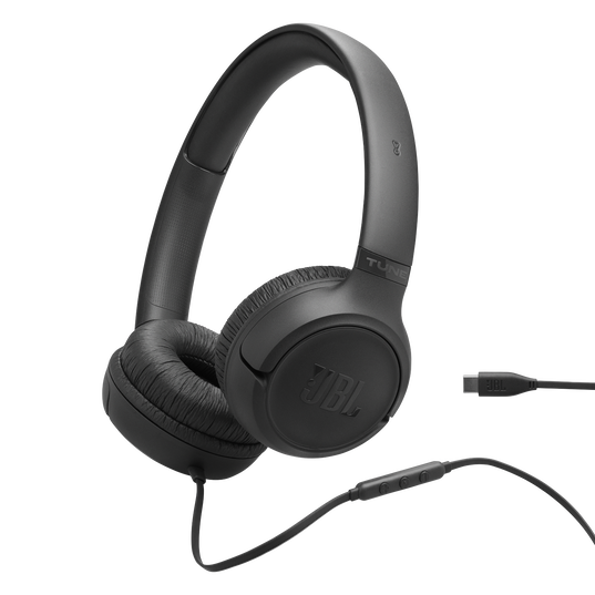 JBL Tune 530C - Black - Wired on-ear headphones - Hero