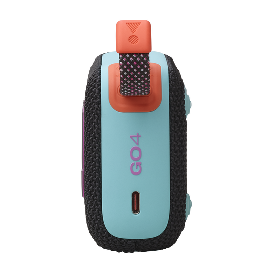JBL Go 4 - Black and Orange - Ultra-Portable Bluetooth Speaker - Left