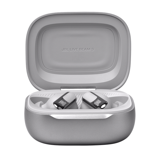 JBL Live Beam 3 - Silver - True wireless noise-cancelling closed-stick earbuds - Detailshot 3
