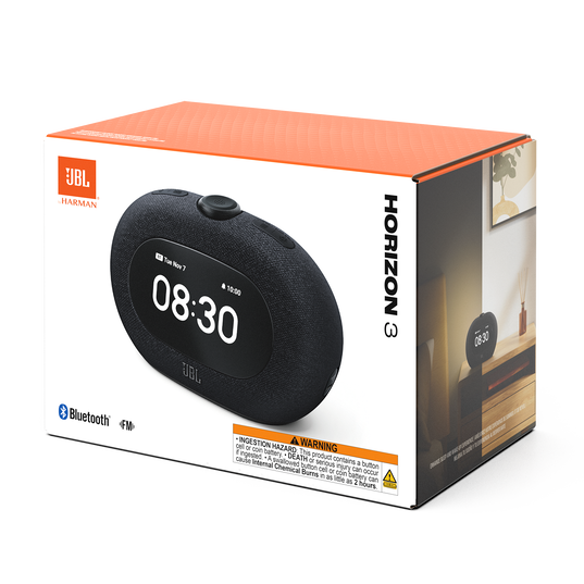 JBL Horizon 3 with FM - Black - Bluetooth® clock radio speaker with FM - Detailshot 8
