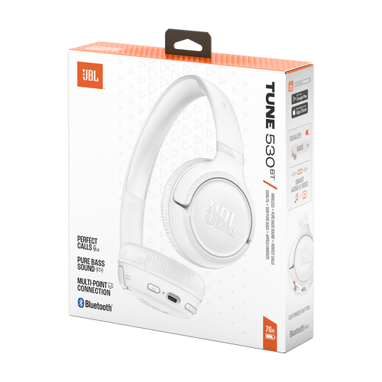 JBL Tune 530BT - White - Wireless on-ear Bluetooth&reg; headphones - Detailshot 15