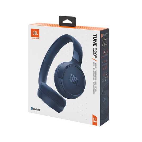 JBL Tune 520BT - Blue - Wireless on-ear headphones - Detailshot 10