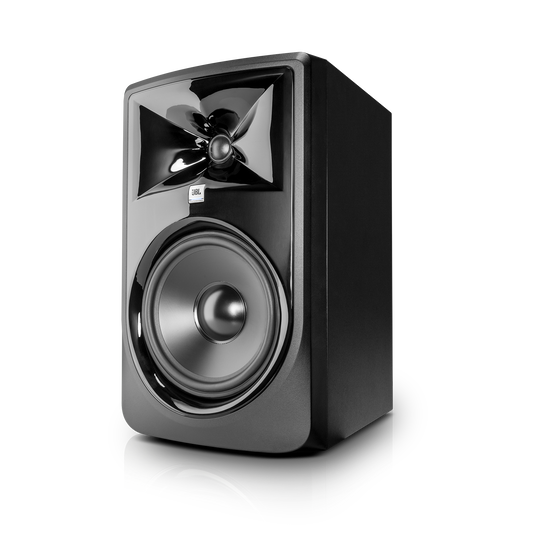 JBL 308P MkII - Black - Powered 8" (20.32 cm) Two-Way Studio Monitor - Hero