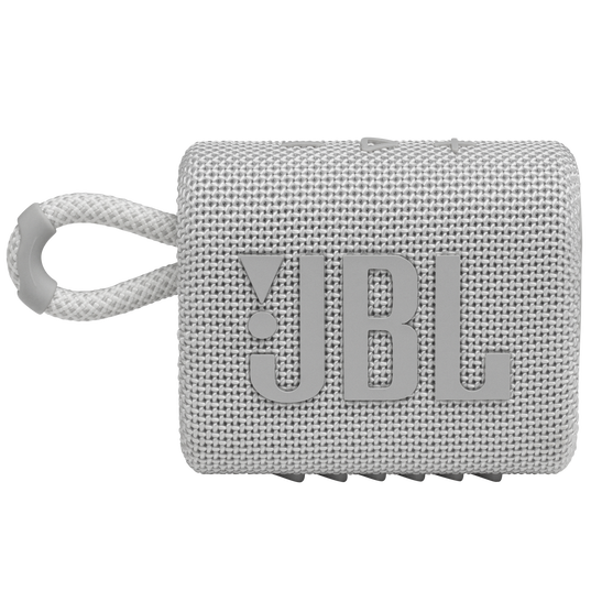 JBL Go 3 - White - Portable Waterproof Speaker - Front