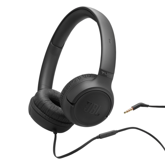JBL Tune 530 Wired - Black - Wired on-ear headphones - Hero