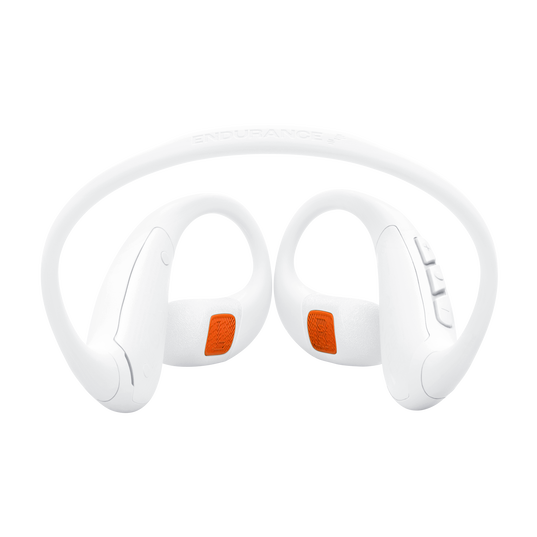 JBL Endurance Pace - White - Open-Ear Sport Headphones - Front