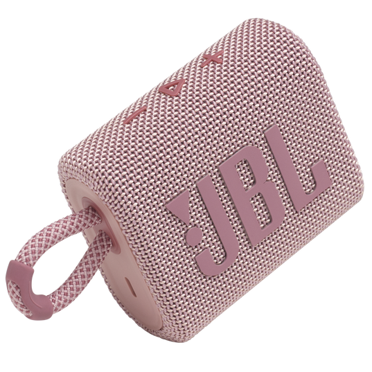 JBL Go 3 - Pink - Portable Waterproof Speaker - Detailshot 1