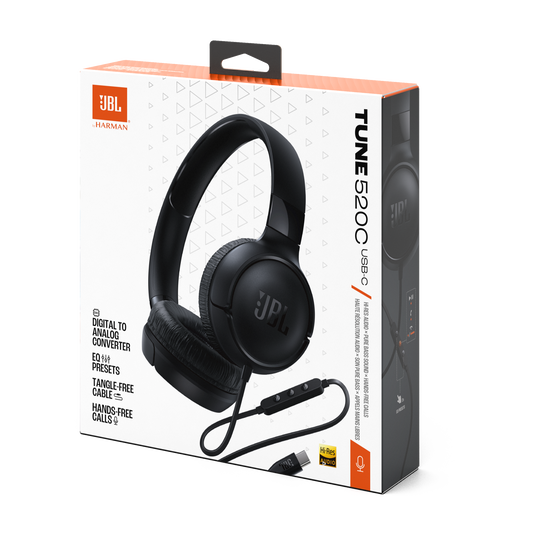 JBL Tune 520C USB-C - Black - Hi-Res wired on-ear headphones - Detailshot 15