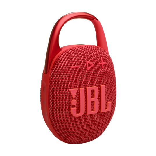 JBL Clip 5 - Red - Ultra-portable waterproof speaker - Hero