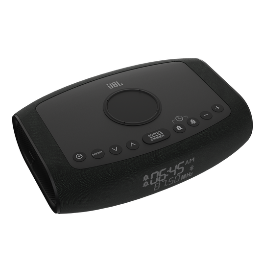 JBL Rise - Black - Bluetooth clock radio speaker with FM - Detailshot 1