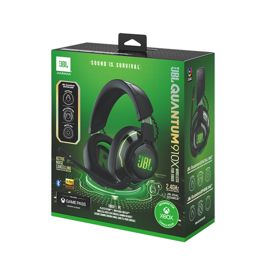 JBL Quantum 910X Wireless for XBOX - Black - Wireless over-ear console gaming headset with head tracking-enhanced, Active Noise Cancelling and Bluetooth - Detailshot 11